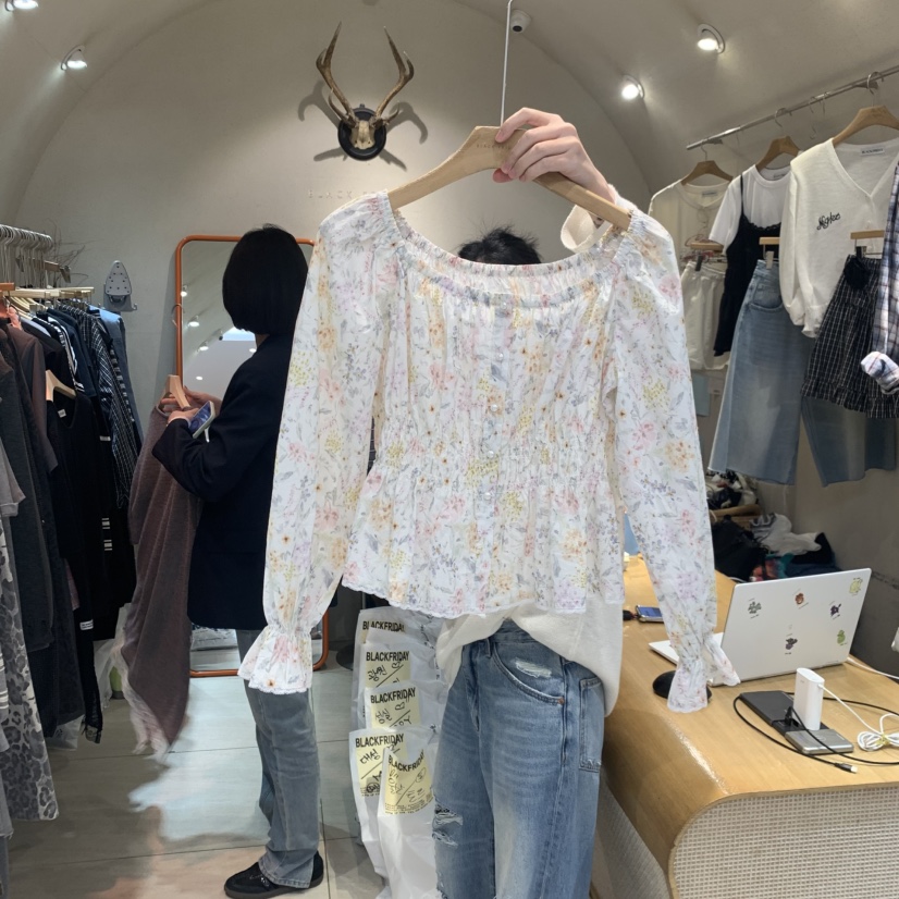 BLACKFRIDAY韓國代購女裝新品時尚熱賣休閑人氣襯衫蕾絲衫BLACK FRIDAY襯衫/蕾絲衫圖色2