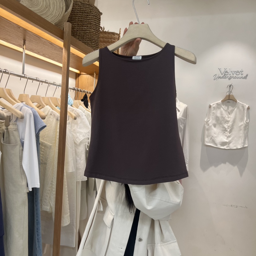 VELVET UNDERGROUND韓國東大門代購女士新款休閑吊帶背心船領VELVET UNDERGROUND吊帶/背心圖色3