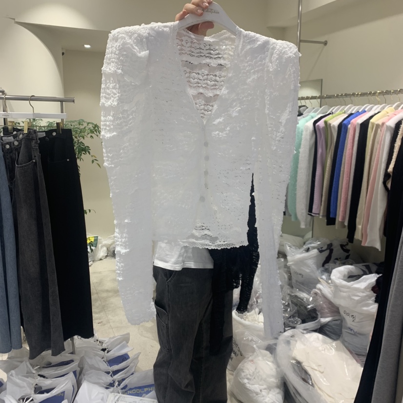 ENDOLPHIN韓國東大門代購女裝新品熱賣職業襯衫蕾絲衫蕾絲ENDOLPHIN襯衫/蕾絲衫圖色1