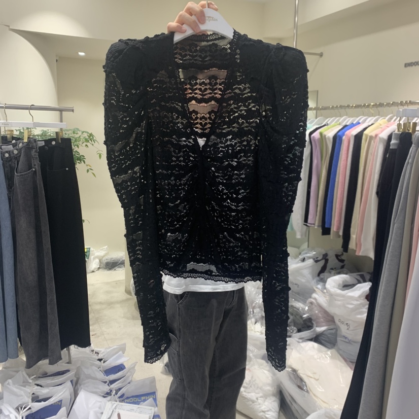 ENDOLPHIN韓國東大門代購女裝新品熱賣職業襯衫蕾絲衫蕾絲ENDOLPHIN襯衫/蕾絲衫圖色2