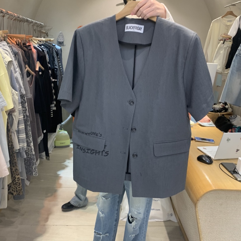 BLACKFRIDAY韓國東大門代購女士新品熱賣26春夏人氣休閑夾克BLACK FRIDAY夾克圖色1