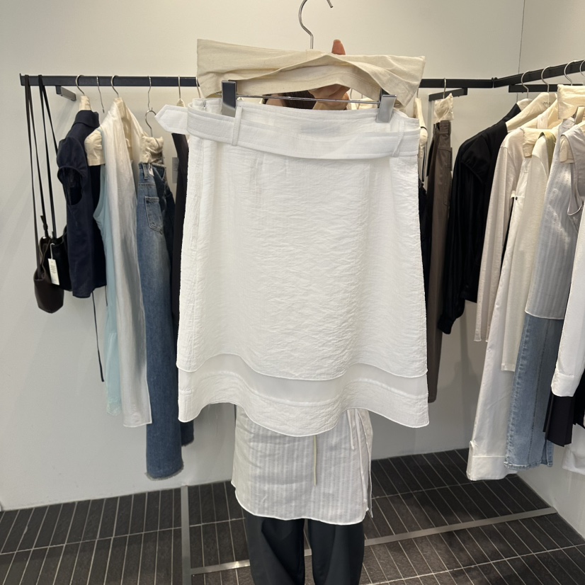 FIND-P韓國代購女裝新款推薦26春夏人氣半身裙中短裙含腰帶FIND-P半身裙/中短裙