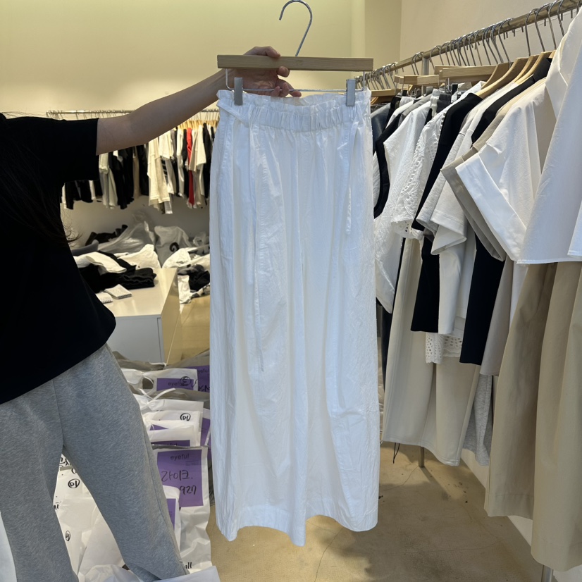 EYEFUL-Q韓國代購女士新款熱賣休閑推薦職業人氣長裙含腰繩eyeful長裙圖色1