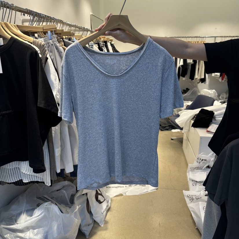 EYEFUL-Q韓國代購女士新款熱賣職業休閑人氣時尚T恤雙領eyefulT恤圖色3