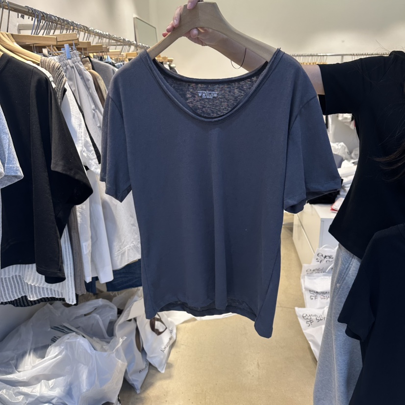 EYEFUL-Q韓國代購女士新款熱賣職業休閑人氣時尚T恤雙領eyefulT恤圖色4