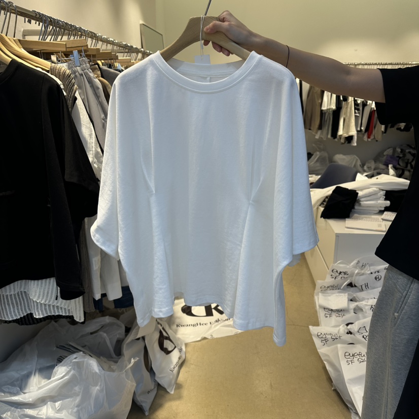 EYEFUL-Q韓國東大門直郵女士新款時尚休閑推薦職業T恤褶裥eyefulT恤圖色1