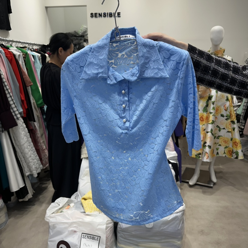 SENSIBLE-S韓國東大門直郵女裝新品休閑襯衫蕾絲衫不含腰帶SENSIBLE襯衫/蕾絲衫圖色1