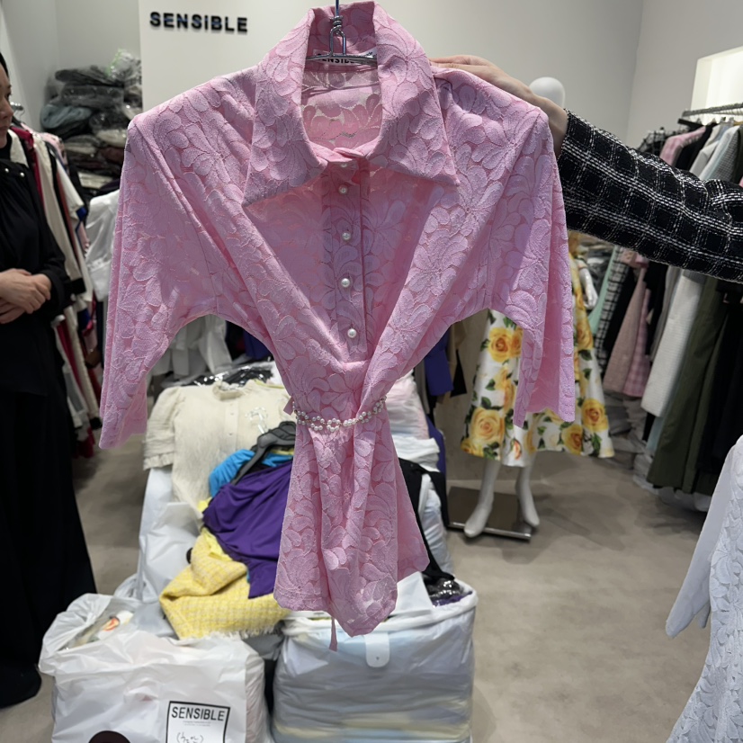 SENSIBLE-S韓國東大門直郵女裝新品休閑襯衫蕾絲衫不含腰帶SENSIBLE襯衫/蕾絲衫圖色3