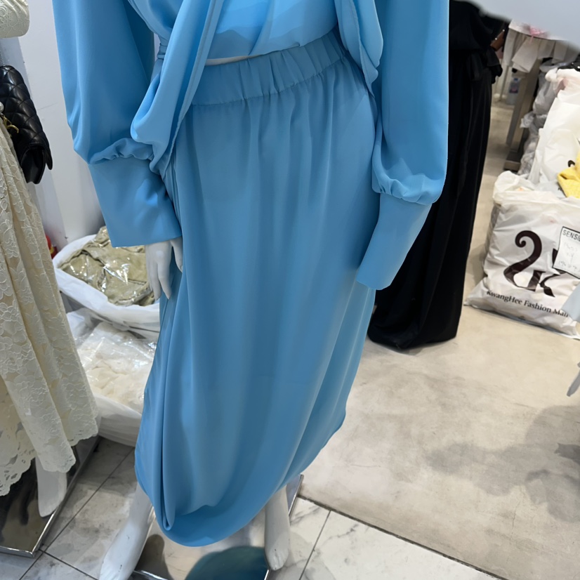 SENSIBLE-S韓國代購女士新款休閑推薦熱賣26春夏長裙雪紡燈籠SENSIBLE長裙圖色3