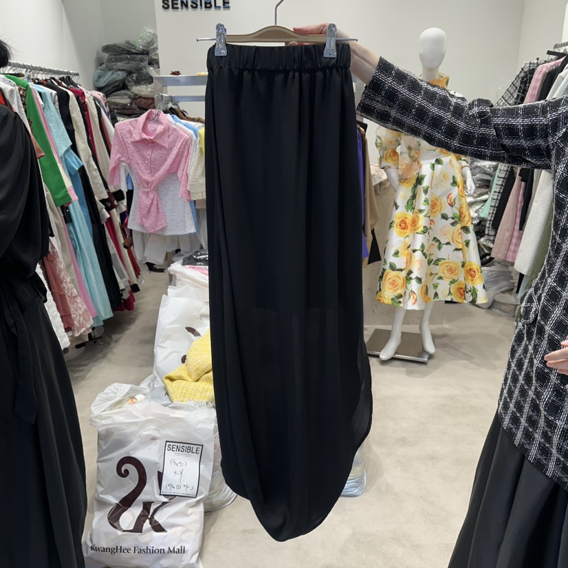 SENSIBLE-S韓國代購女士新款休閑推薦熱賣26春夏長裙雪紡燈籠SENSIBLE長裙圖色4