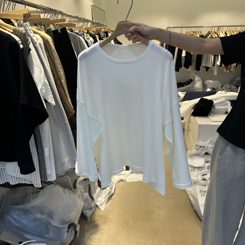 EYEFUL-Q韓國代購女裝新款26春夏推薦人氣針織衫亞麻針織eyeful針織衫圖色1