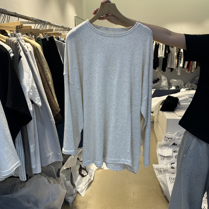 EYEFUL-Q韓國代購女裝新款26春夏推薦人氣針織衫亞麻針織eyeful針織衫圖色2