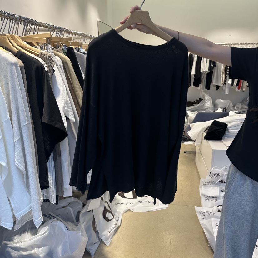 EYEFUL-Q韓國代購女裝新款26春夏推薦人氣針織衫亞麻針織eyeful針織衫圖色4