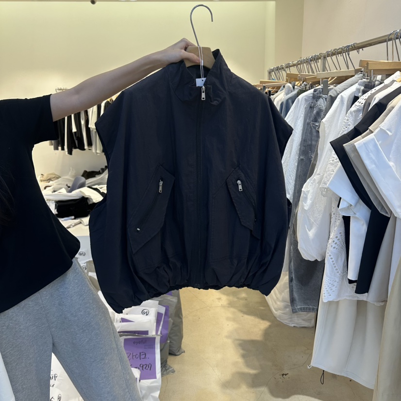 EYEFUL-Q韓國東大門直郵女裝新款熱賣26春夏馬甲口袋拉鏈eyeful馬甲圖色3