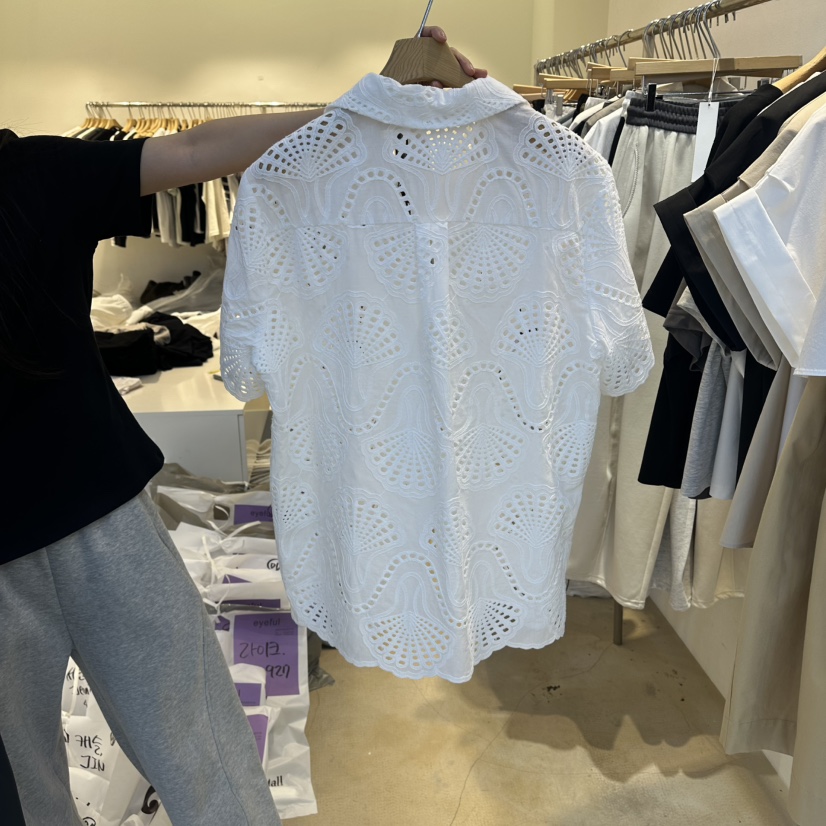 EYEFUL-Q韓國東大門代購女裝新品休閑熱賣推薦襯衫蕾絲衫eyeful襯衫/蕾絲衫