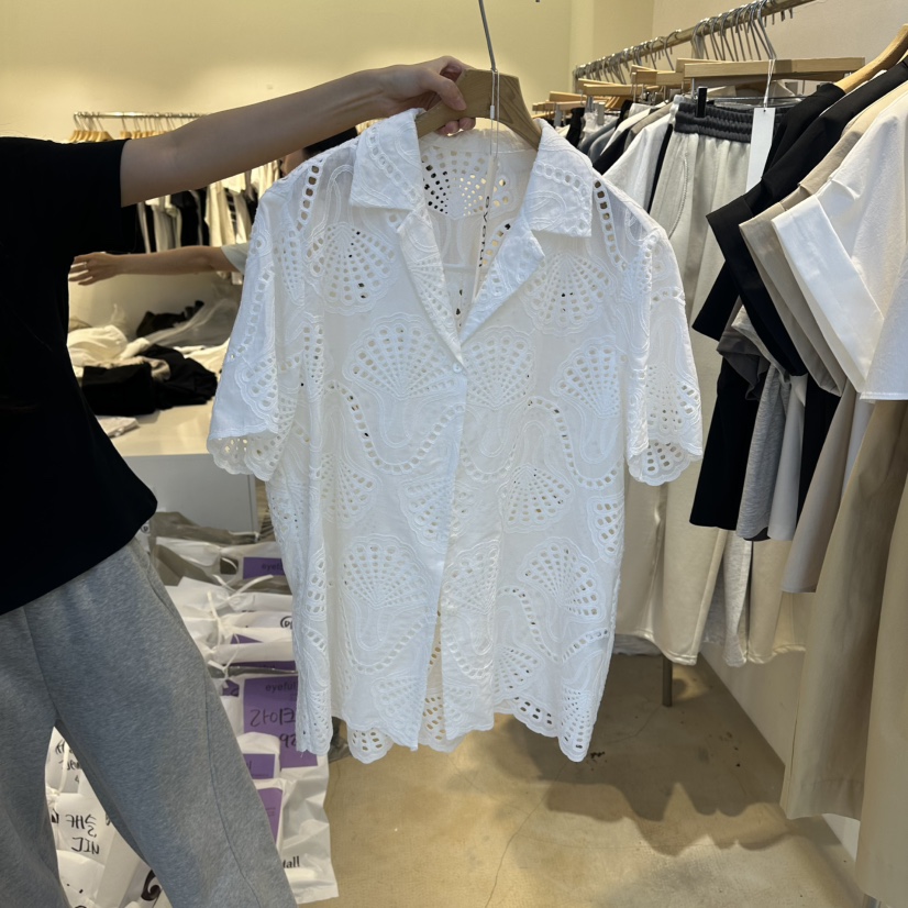 EYEFUL-Q韓國東大門代購女裝新品休閑熱賣推薦襯衫蕾絲衫eyeful襯衫/蕾絲衫圖色1