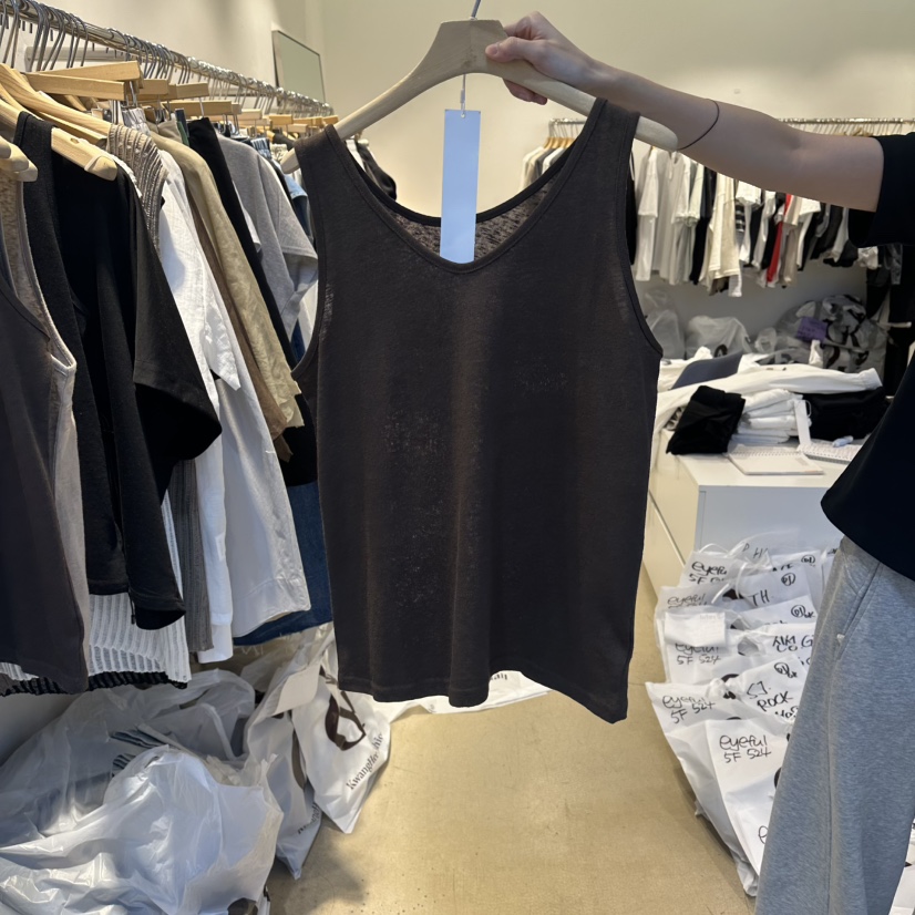 EYEFUL-Q韓國東大門直郵女裝新款時尚推薦休閑職業吊帶背心eyeful吊帶/背心圖色3棕色