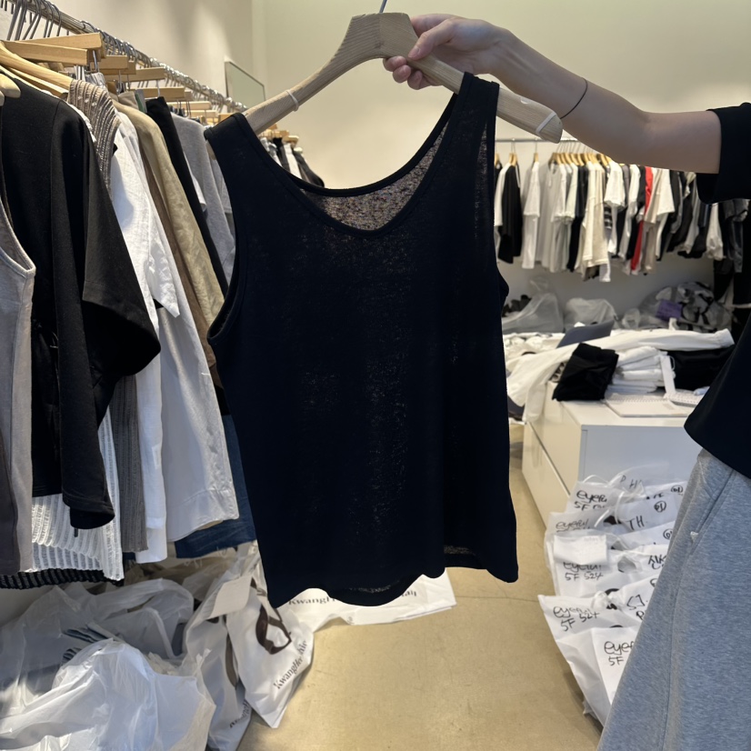 EYEFUL-Q韓國東大門直郵女裝新款時尚推薦休閑職業吊帶背心eyeful吊帶/背心圖色4黑色