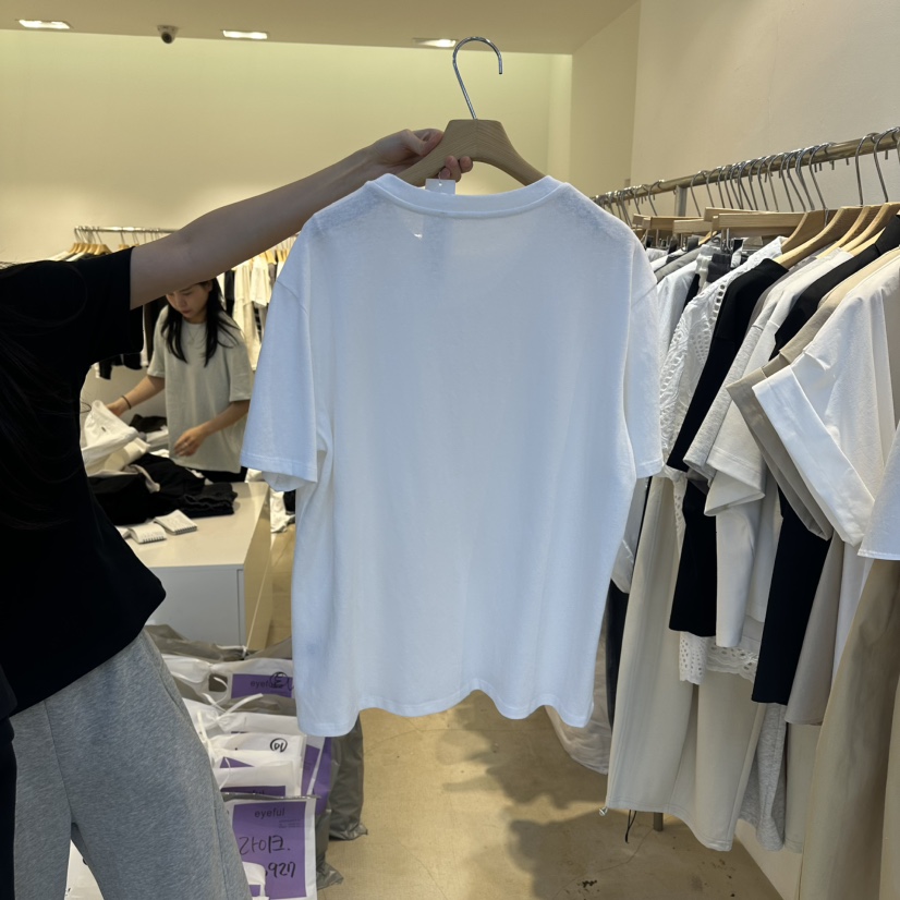 EYEFUL-Q韓國東大門代購女裝新品熱賣休閑26春夏T恤亞麻eyefulT恤