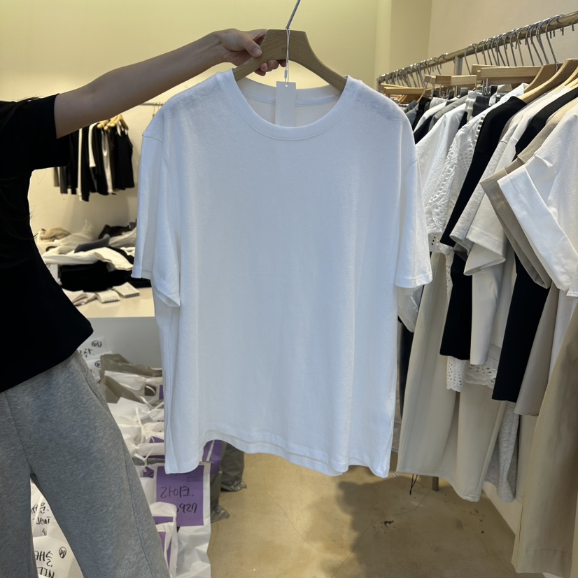 EYEFUL-Q韓國東大門代購女裝新品熱賣休閑26春夏T恤亞麻eyefulT恤圖色1