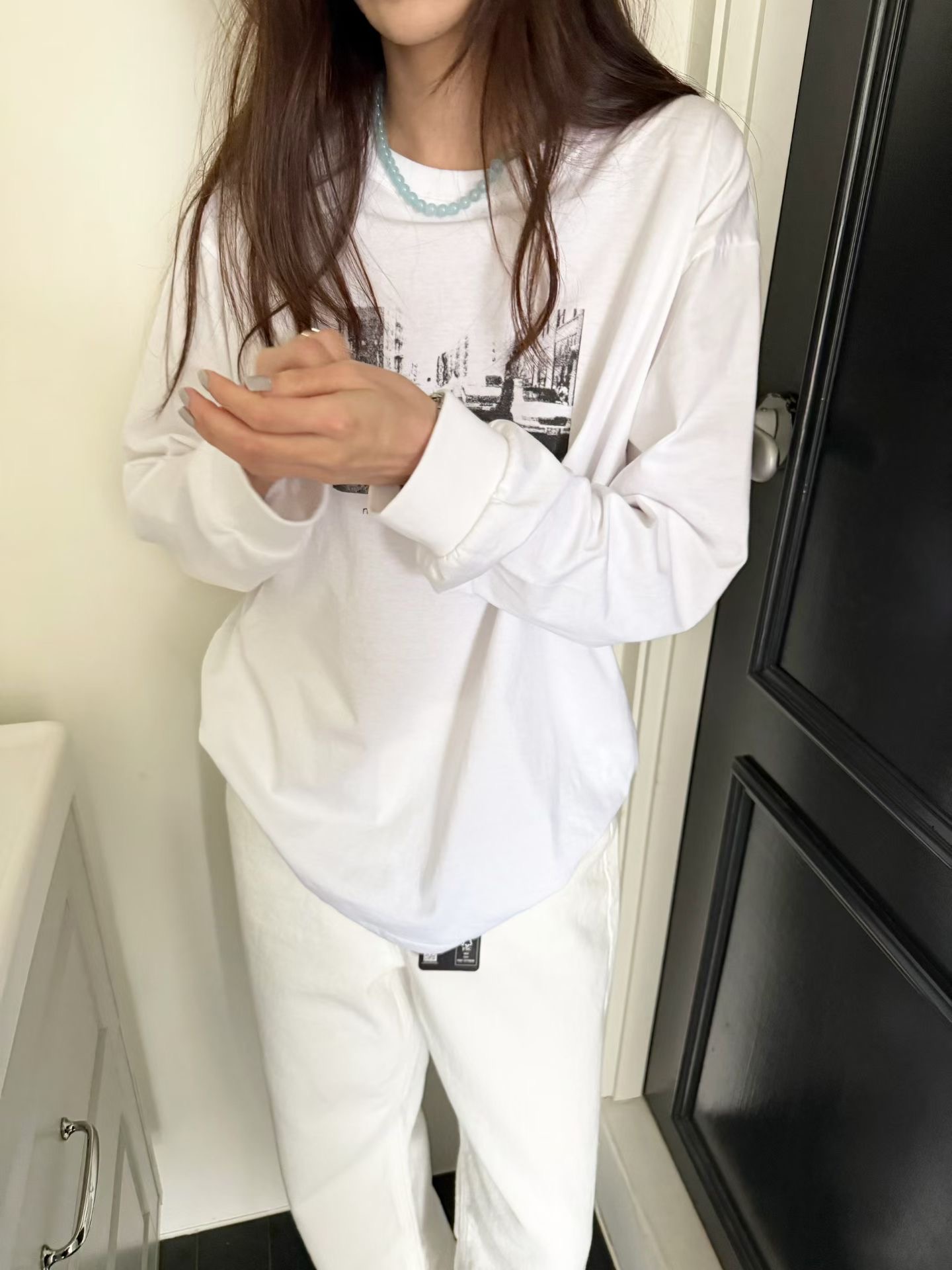 SLEEK-슬릭-OT韓國東大門直郵女裝新品推薦熱賣長袖T恤SLEEK長袖T恤