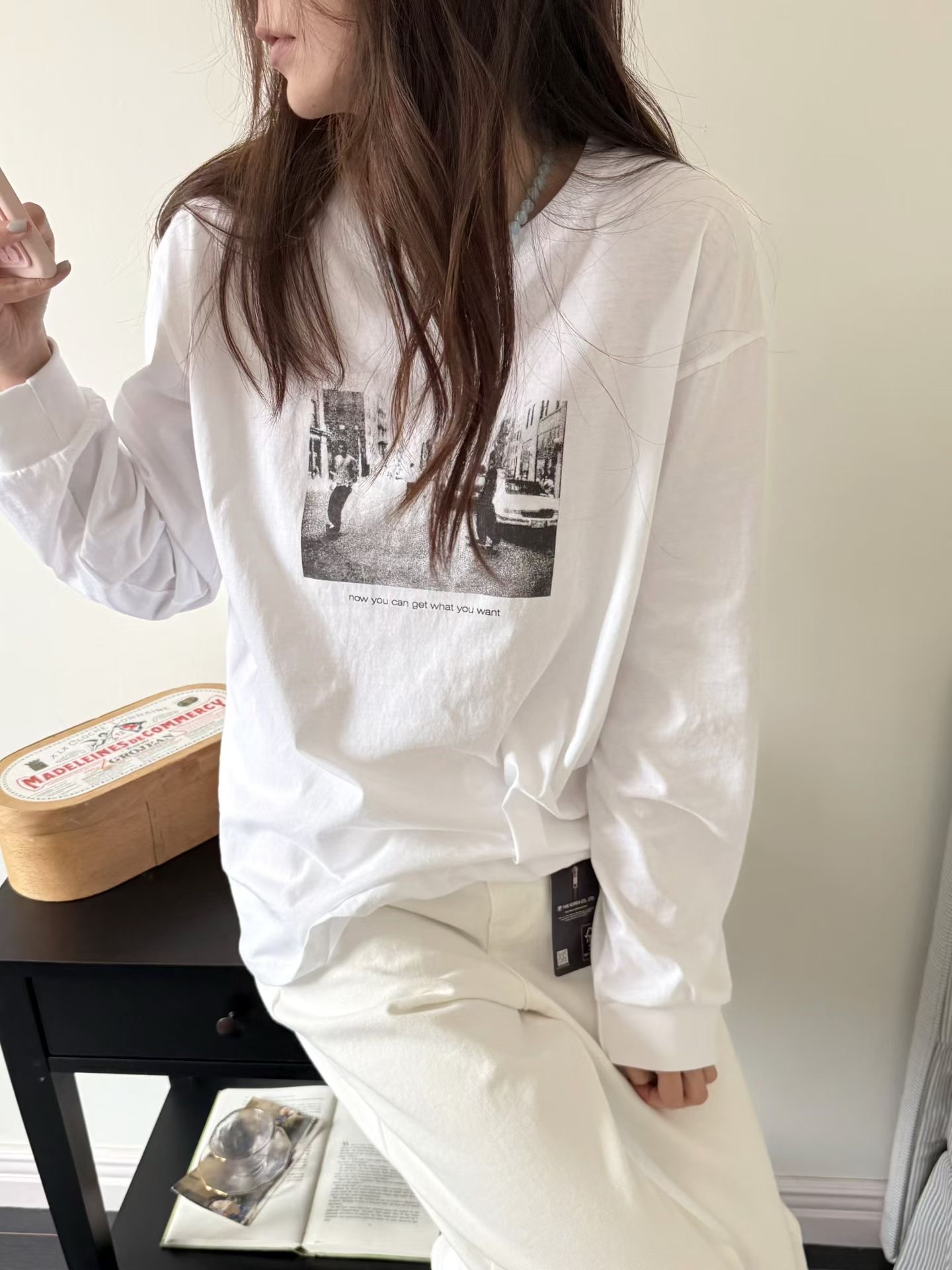 SLEEK-슬릭-OT韓國東大門直郵女裝新品推薦熱賣長袖T恤SLEEK長袖T恤圖色1