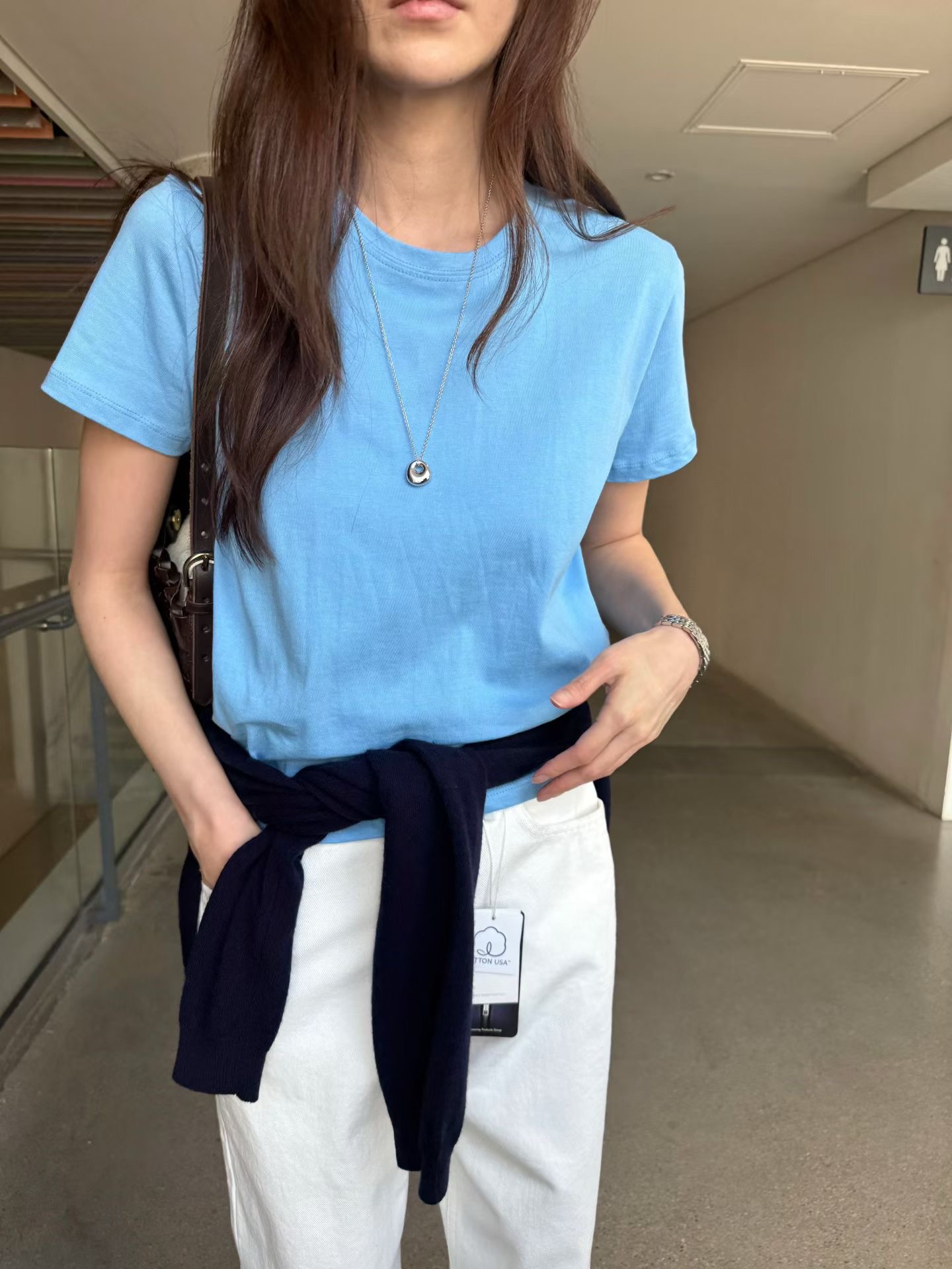 SLEEK-슬릭-OT韓國直郵女裝新品職業26春夏時尚人氣T恤SLEEKT恤圖色2