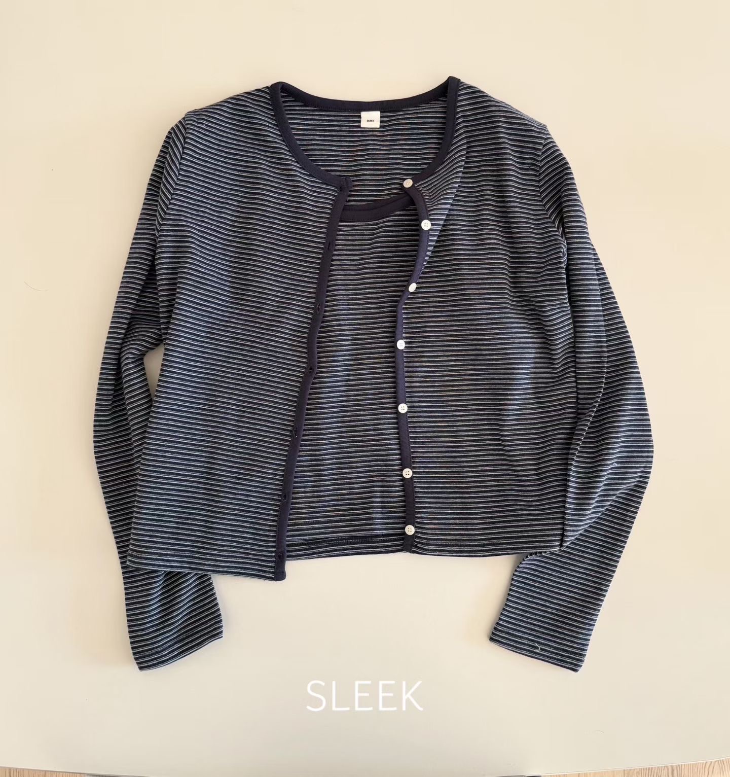 SLEEK-슬릭-OT韓國代購女裝新品熱賣職業推薦套裝套裝條紋SLEEK套裝圖色1