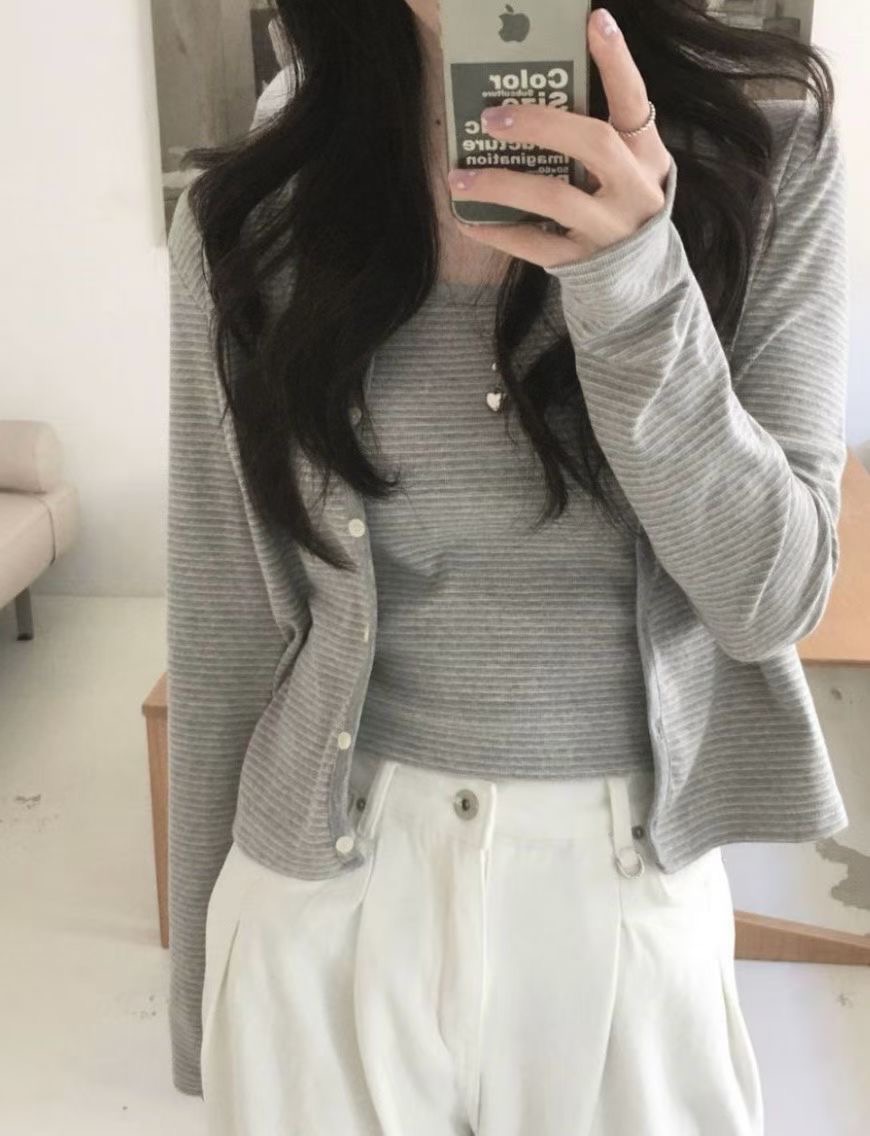 SLEEK-슬릭-OT韓國代購女裝新品熱賣職業推薦套裝套裝條紋SLEEK套裝圖色2