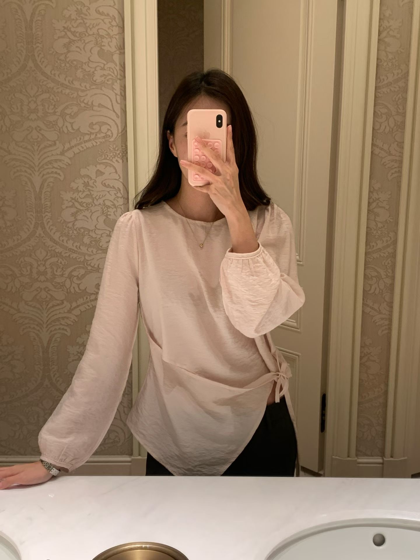 SLEEK-슬릭-OT韓國直郵實拍女士新款時尚休閑襯衫蕾絲衫SLEEK襯衫/蕾絲衫