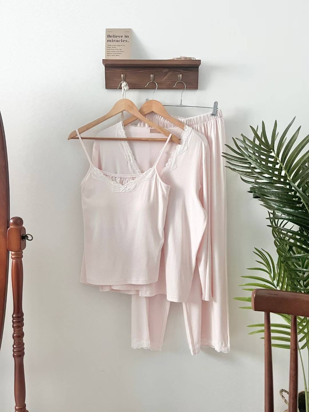 VICTORIA-P韓國直郵實拍女士新品熱賣時尚人氣睡衣三件套VICTORIA睡衣圖色3