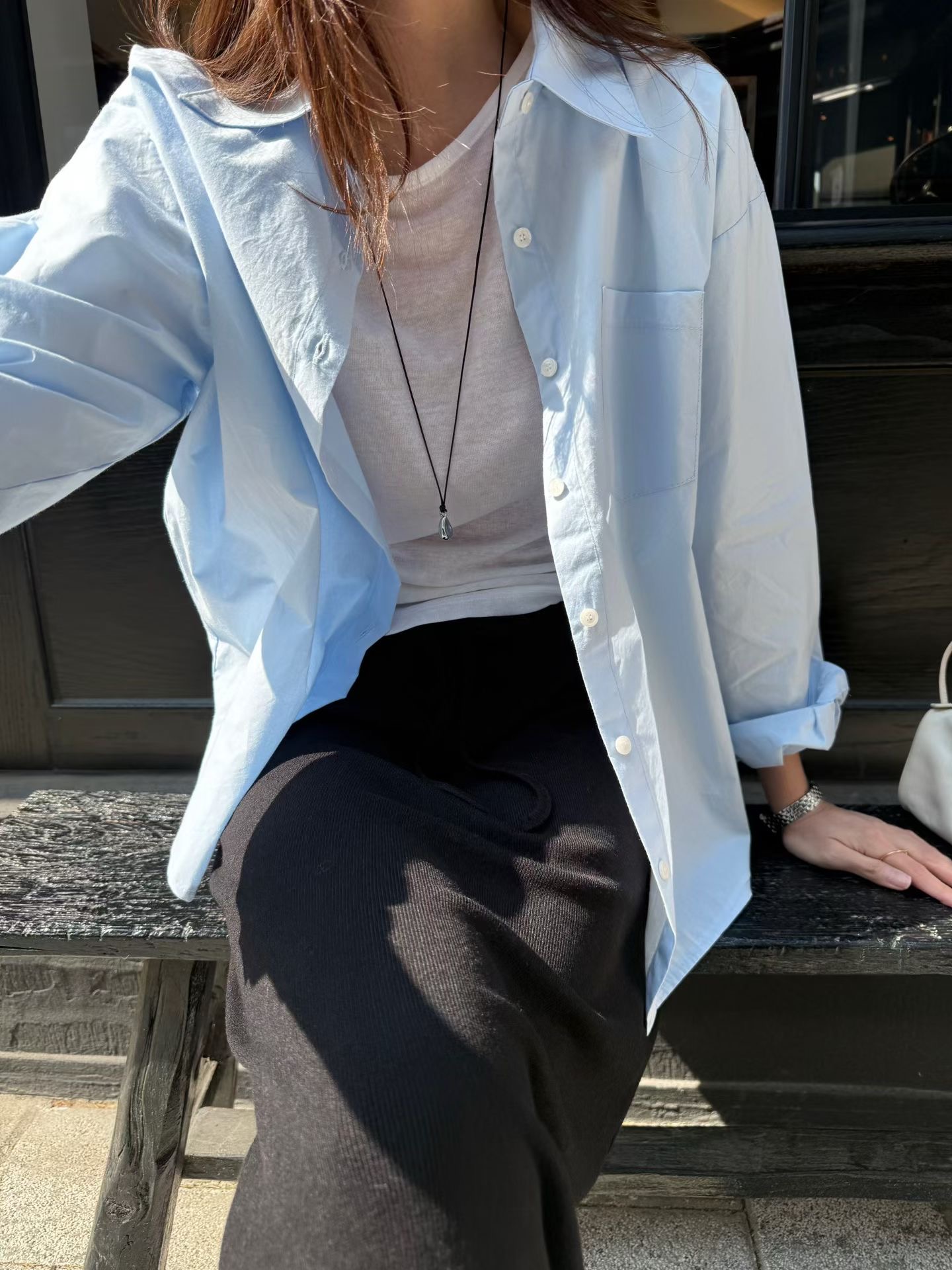 SLEEK-슬릭-OT韓國東大門代購女士新款推薦襯衫蕾絲衫不含內搭SLEEK襯衫/蕾絲衫圖色2