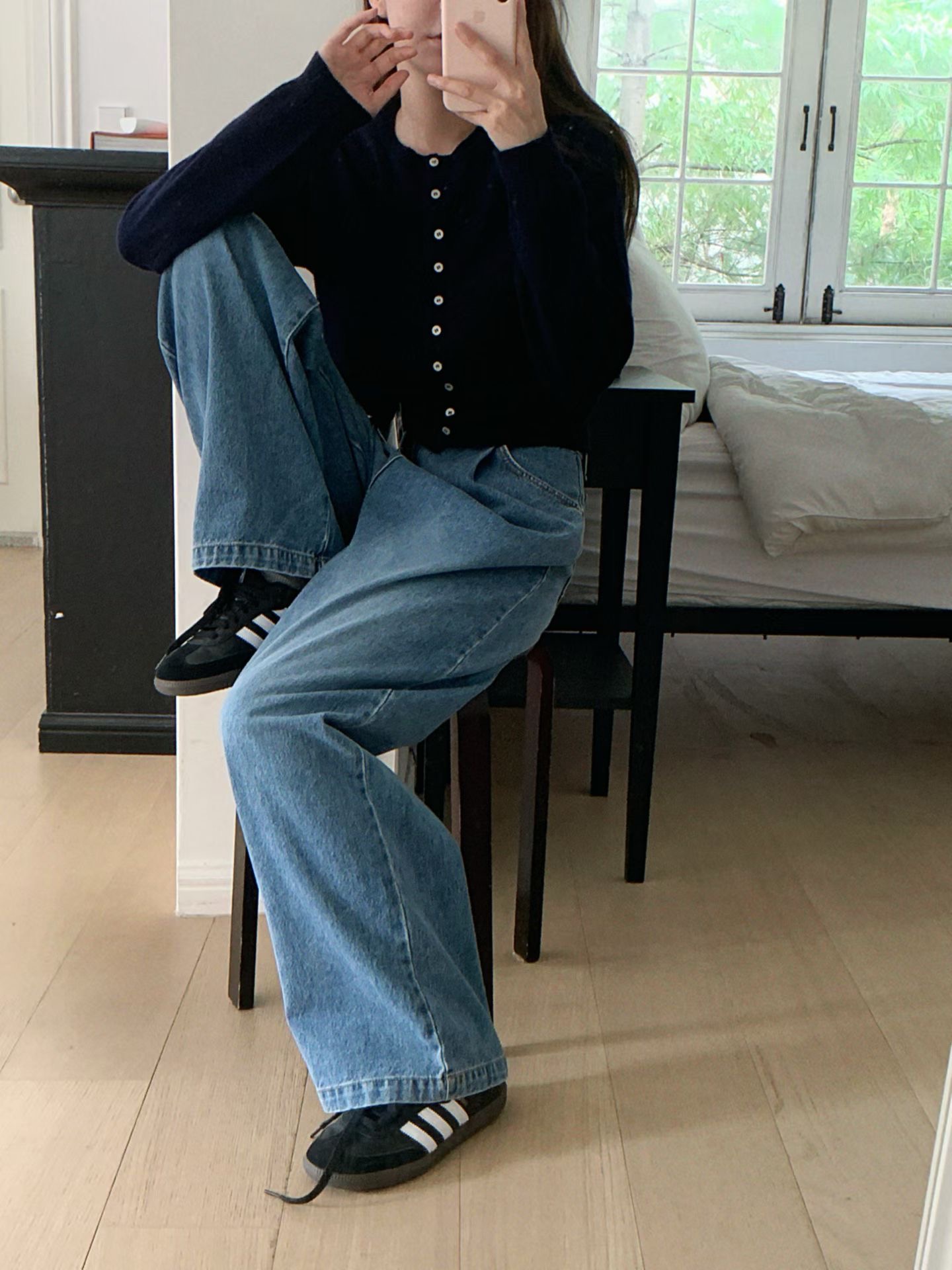 SLEEK-슬릭-OT韓國東大門直郵女裝新品休閑人氣時尚牛仔褲SLEEK牛仔褲