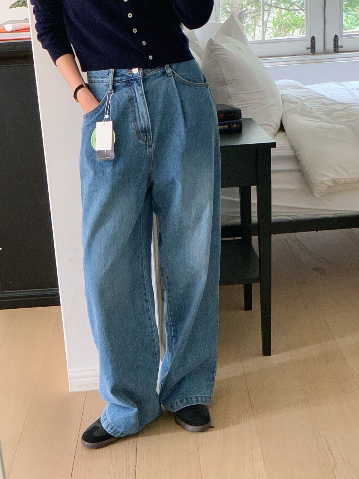 SLEEK-슬릭-OT韓國東大門直郵女裝新品休閑人氣時尚牛仔褲SLEEK牛仔褲圖色1