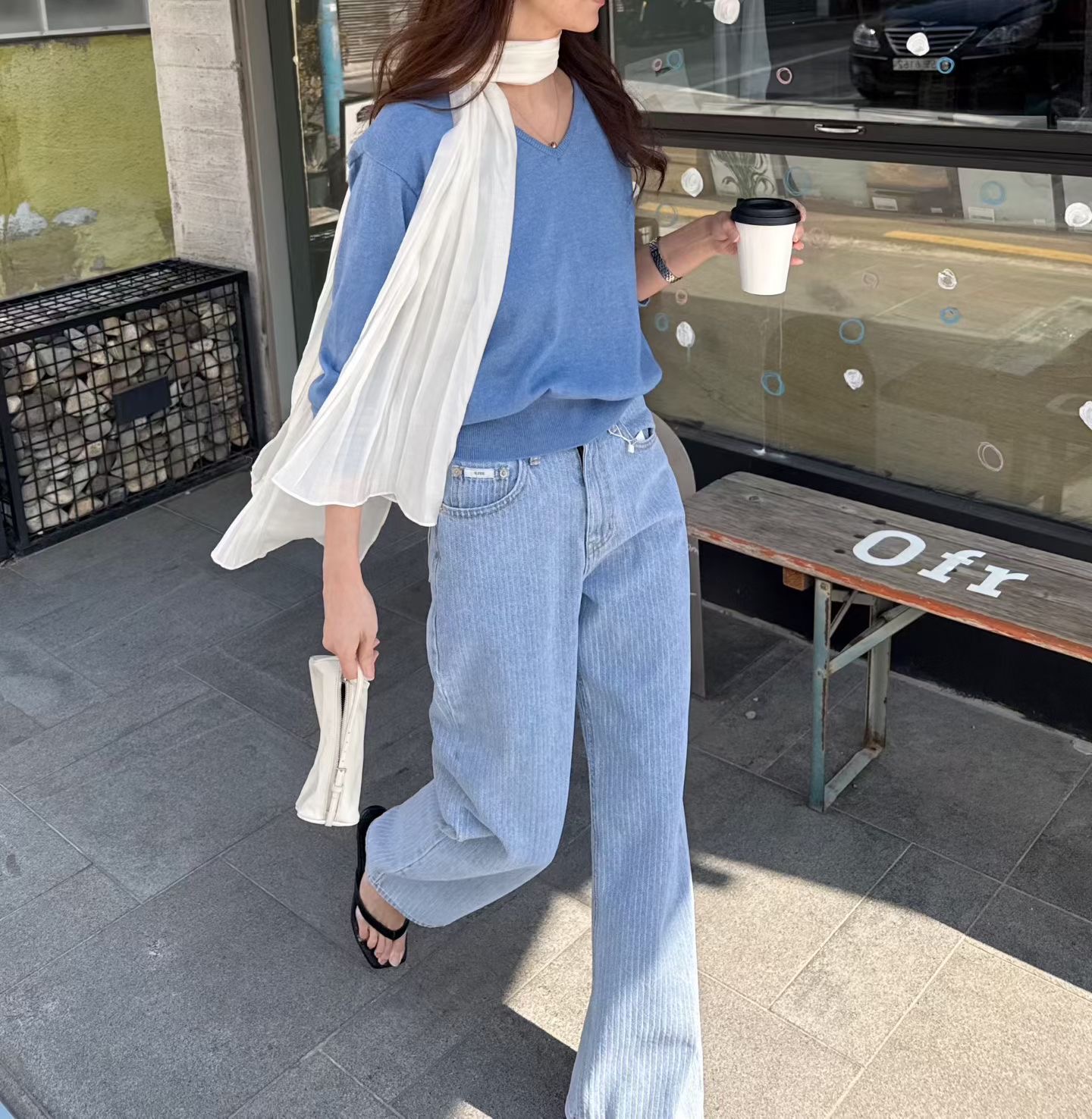 SLEEK-슬릭-OT韓國東大門直郵女士新款人氣推薦熱賣牛仔褲SLEEK牛仔褲