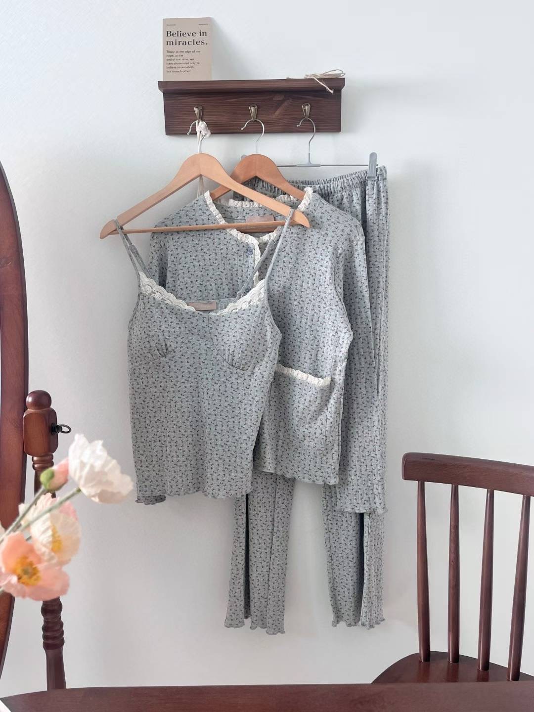 VICTORIA-P韓國東大門直郵女裝新品人氣休閑熱賣睡衣三件套VICTORIA睡衣圖色3