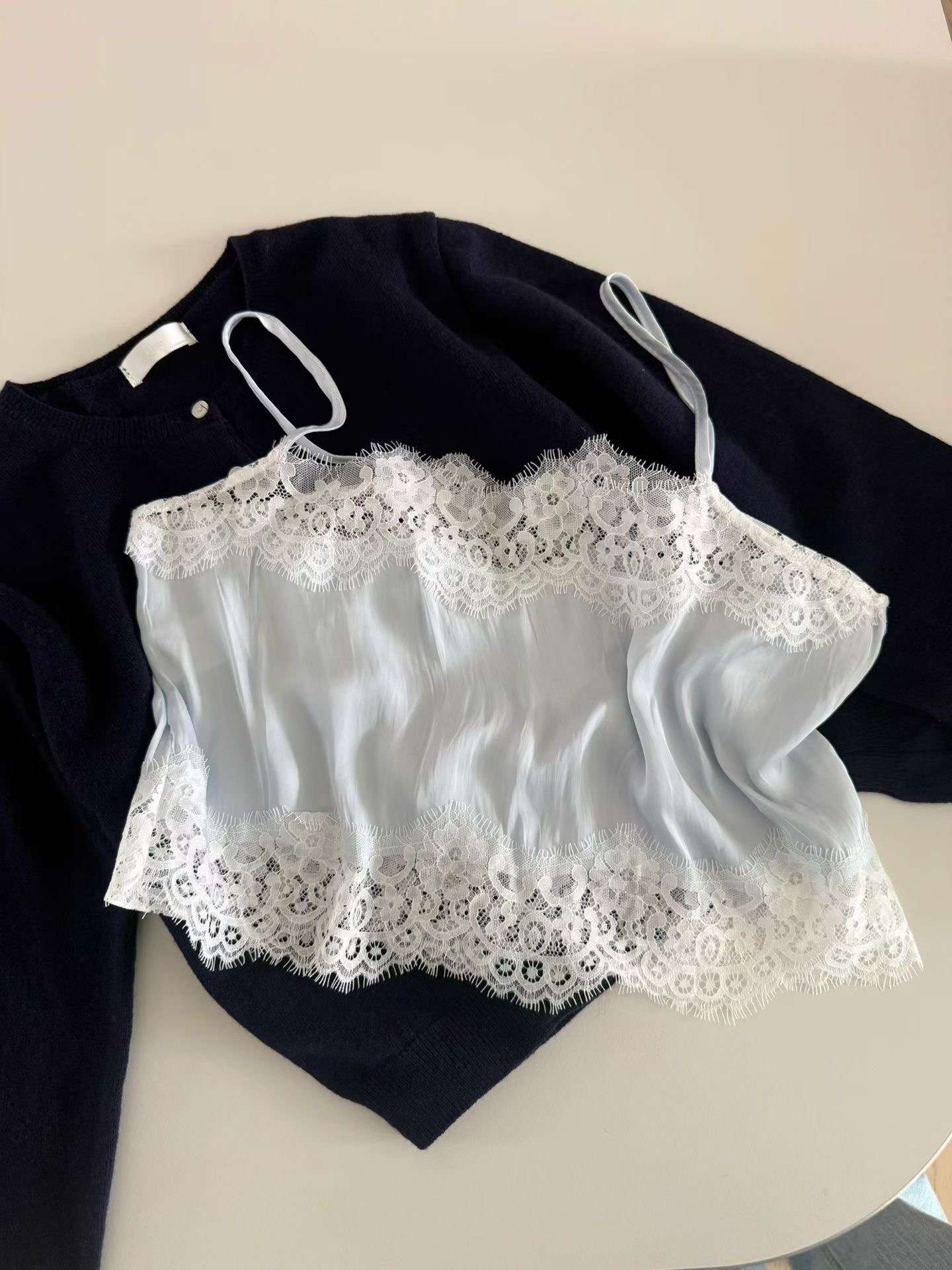 SLEEK-슬릭-OT韓國東大門直郵女士新品熱賣吊帶背心蕾絲SLEEK吊帶/背心圖色1