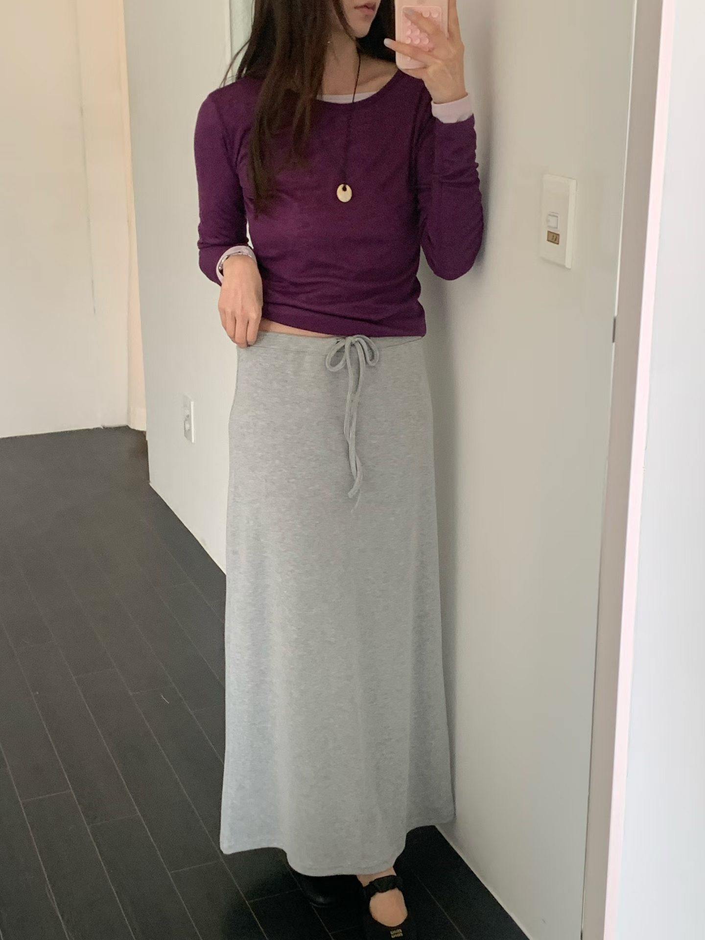 SLEEK-슬릭-OT韓國直郵女士新款人氣休閑熱賣26春夏長裙SLEEK長裙圖色1