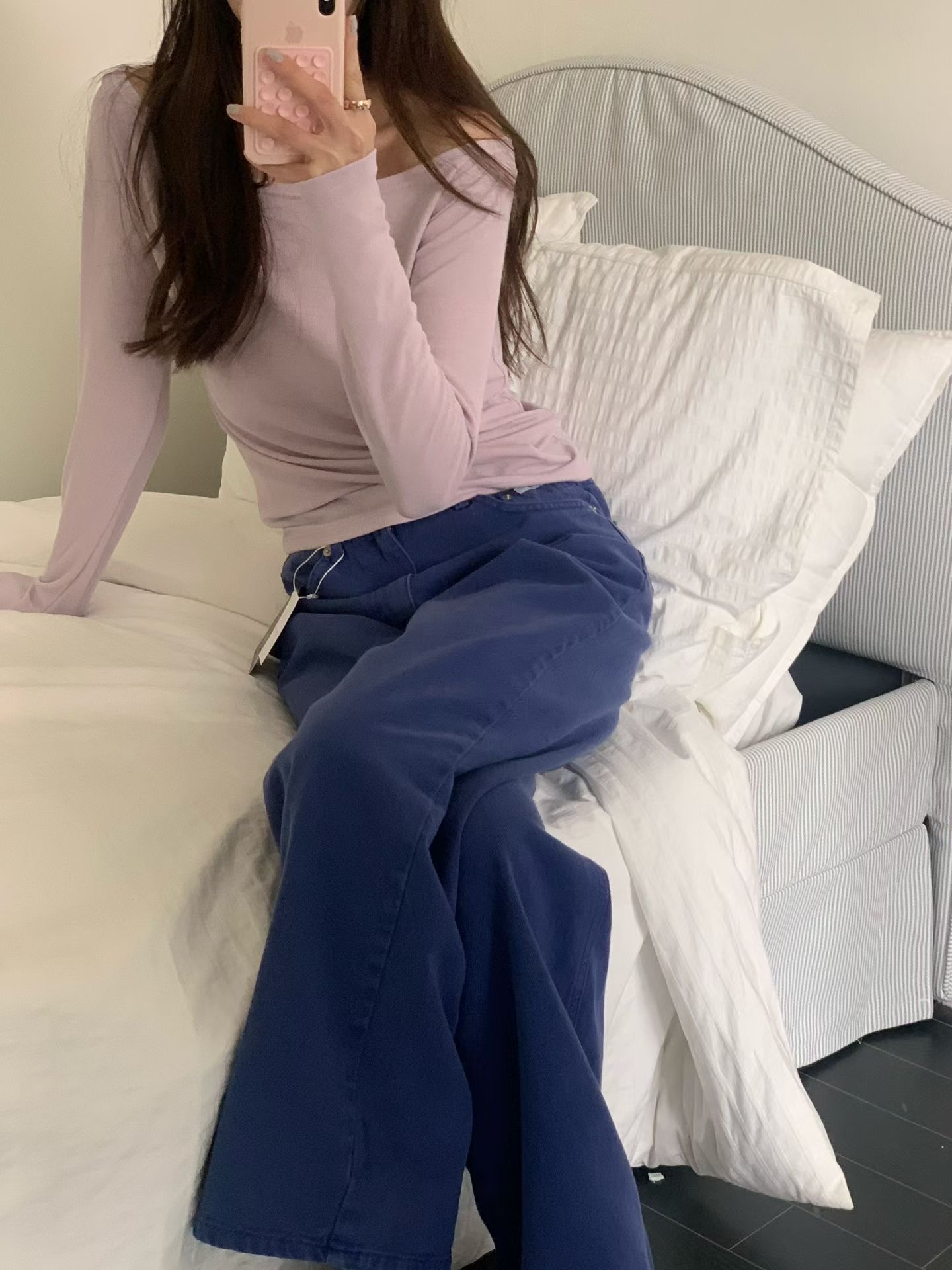 SLEEK-슬릭-OT韓國東大門代購女裝新品職業26春夏長袖T恤SLEEK長袖T恤