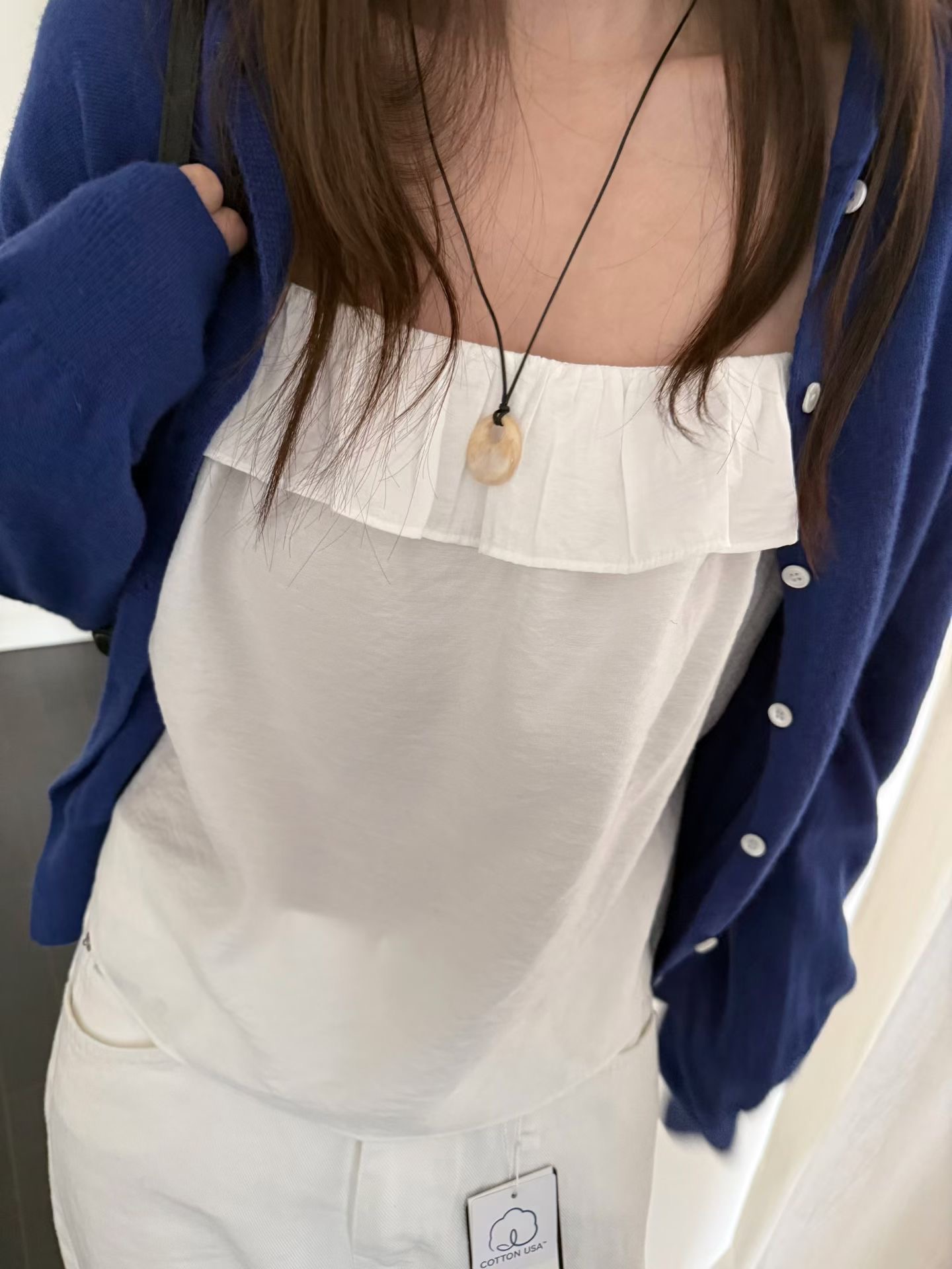 SLEEK-슬릭-OT韓國東大門直郵女裝新品職業吊帶背心荷葉邊SLEEK吊帶/背心