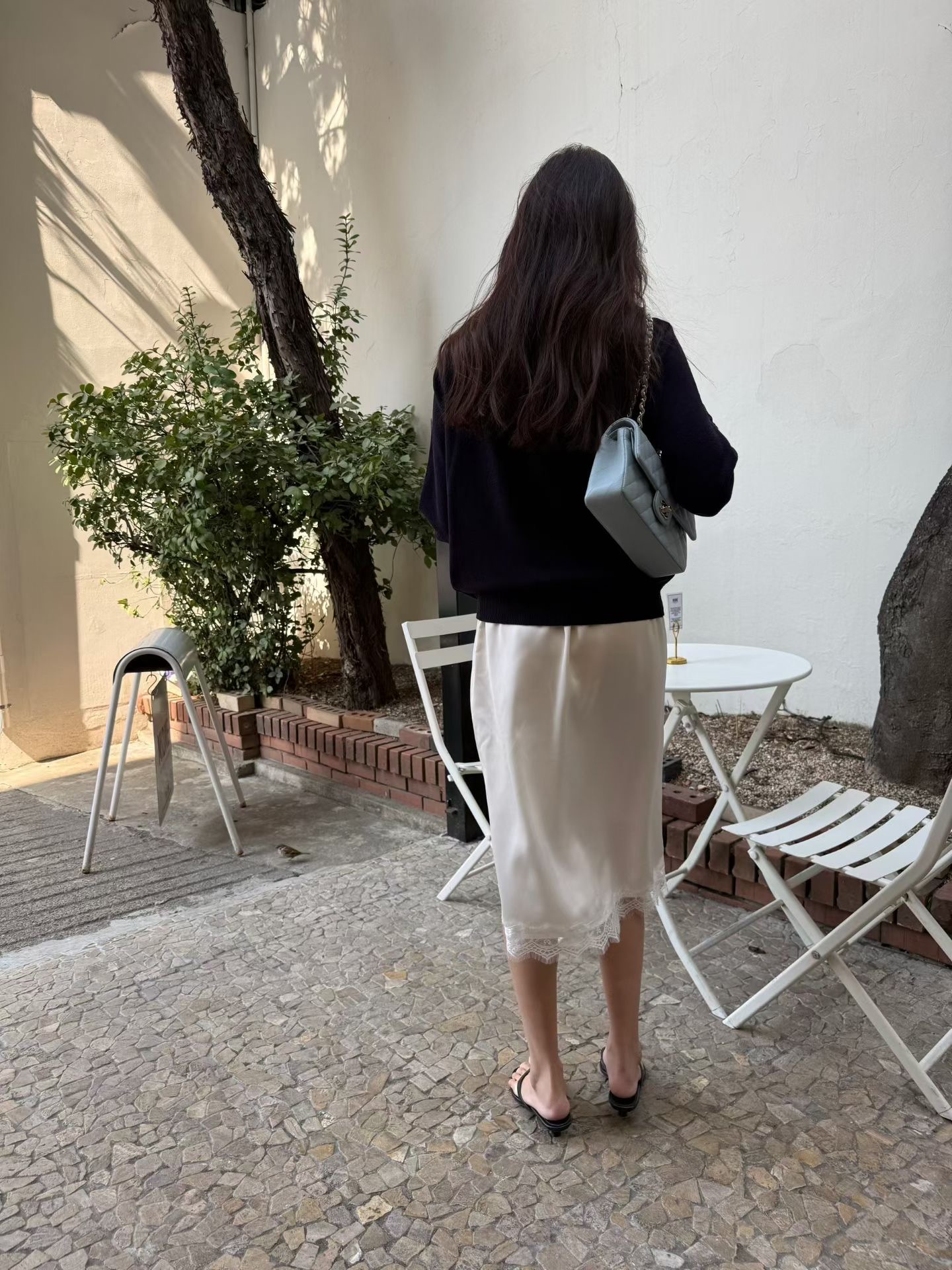 SLEEK-슬릭-OT韓國東大門代購女裝新品人氣半身裙中短裙蕾絲緞面SLEEK半身裙/中短裙