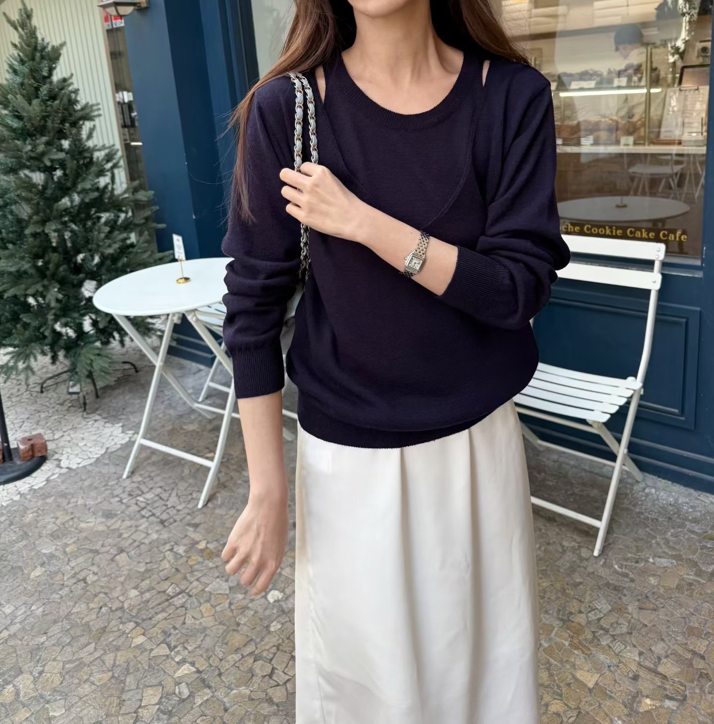 SLEEK-슬릭-OT韓國代購女裝新款職業推薦人氣針織衫假兩件SLEEK針織衫