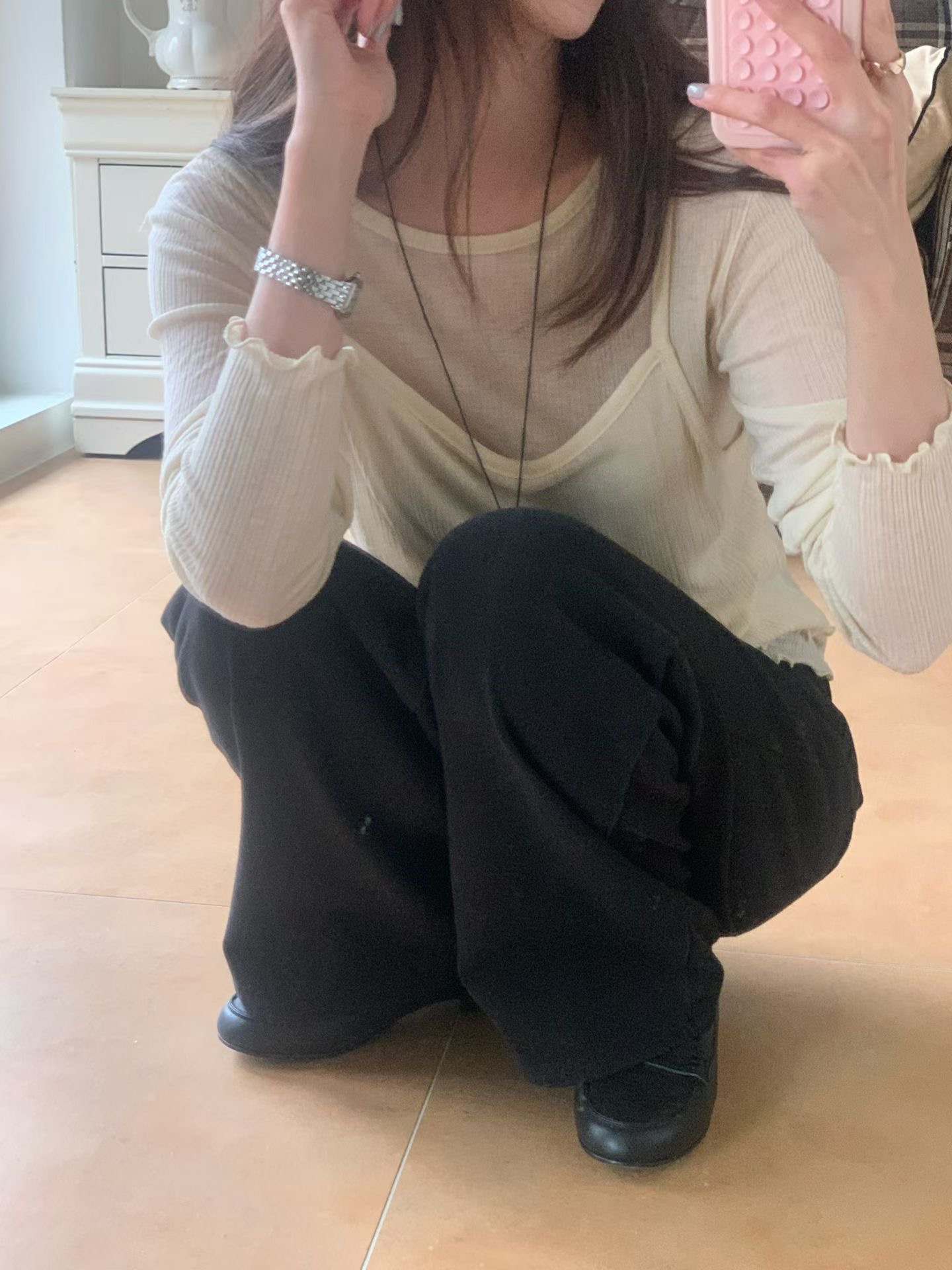 SLEEK-슬릭-OT韓國東大門代購女士新品時尚26春夏牛仔褲棉質SLEEK牛仔褲