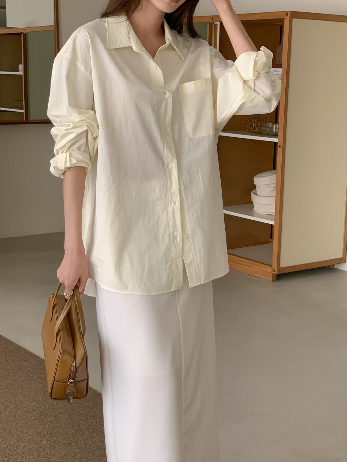 SUNDAY/FF韓國代購女裝新品休閑職業熱賣26春夏襯衫蕾絲衫SUNDAY/FF襯衫/蕾絲衫