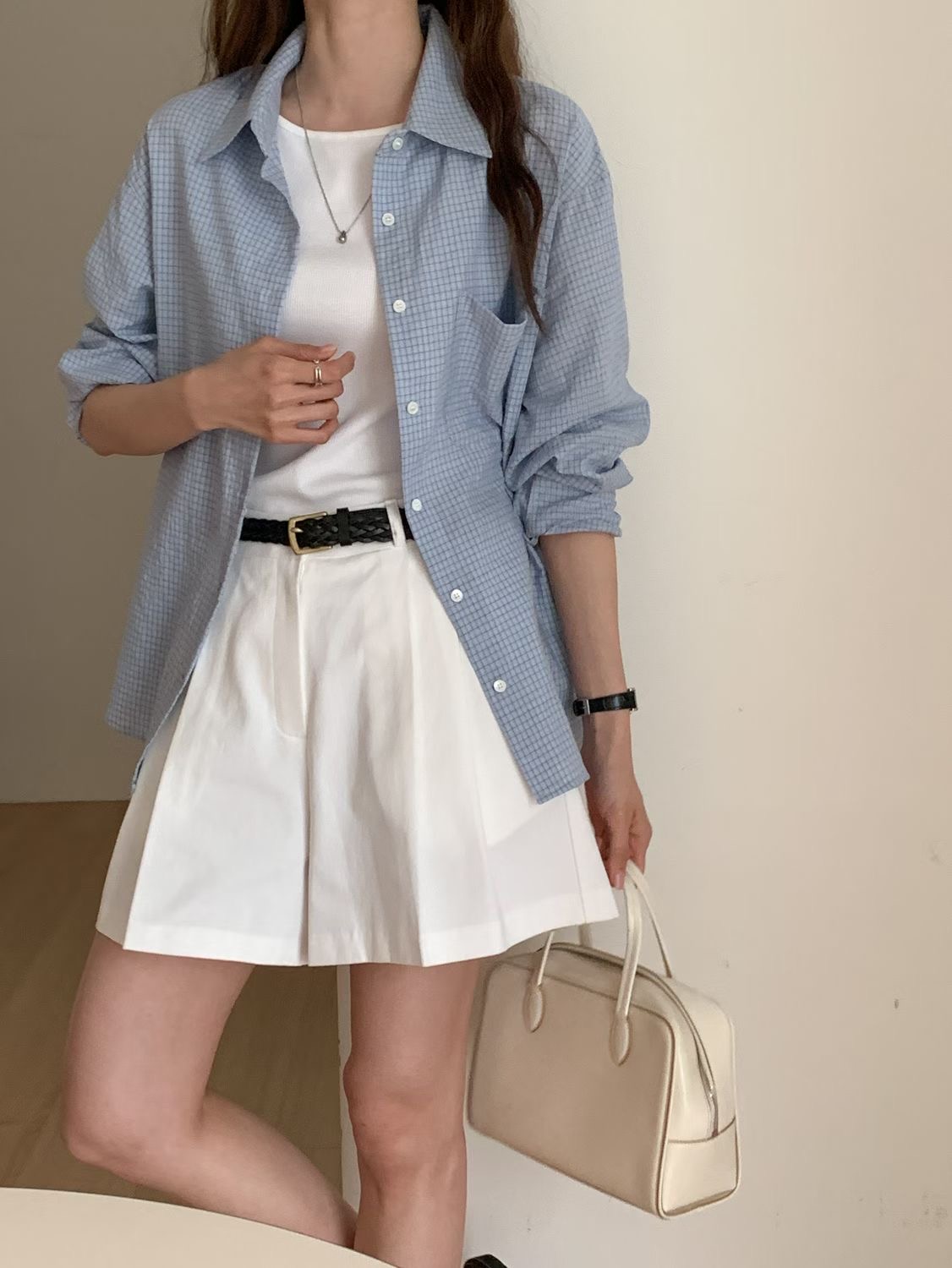 SUNDAY/FF韓國東大門直郵女士新品時尚襯衫蕾絲衫不含內搭SUNDAY/FF襯衫/蕾絲衫圖色2