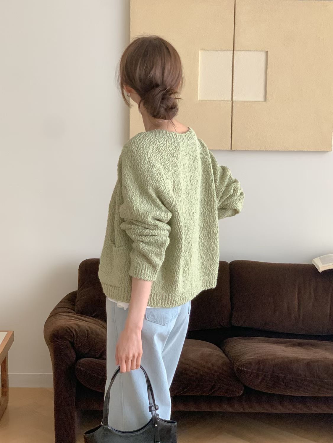 SUNDAY/FF韓國直郵女裝新品人氣熱賣休閑針織衫不含內搭SUNDAY/FF針織衫