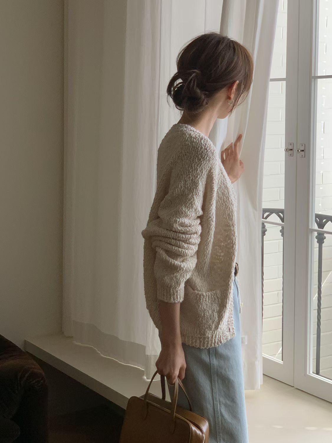 SUNDAY/FF韓國直郵女裝新品人氣熱賣休閑針織衫不含內搭SUNDAY/FF針織衫