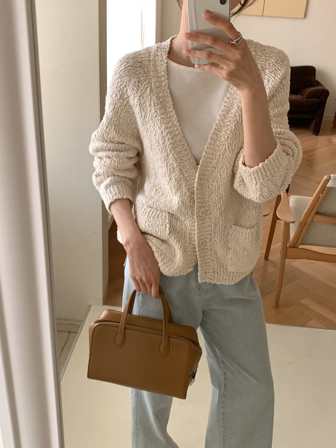 SUNDAY/FF韓國直郵女裝新品人氣熱賣休閑針織衫不含內搭SUNDAY/FF針織衫圖色4