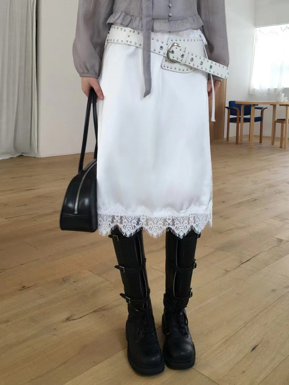 OUIR韓國代購女士新款人氣26春夏休閑職業時尚半身裙中短裙OUIR半身裙/中短裙