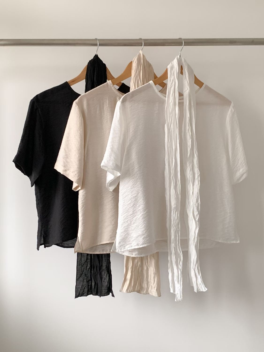 SUNDAY/FF韓國代購女裝新款26春夏真品襯衫蕾絲衫含脖帶SUNDAY/FF襯衫/蕾絲衫圖色2左二色